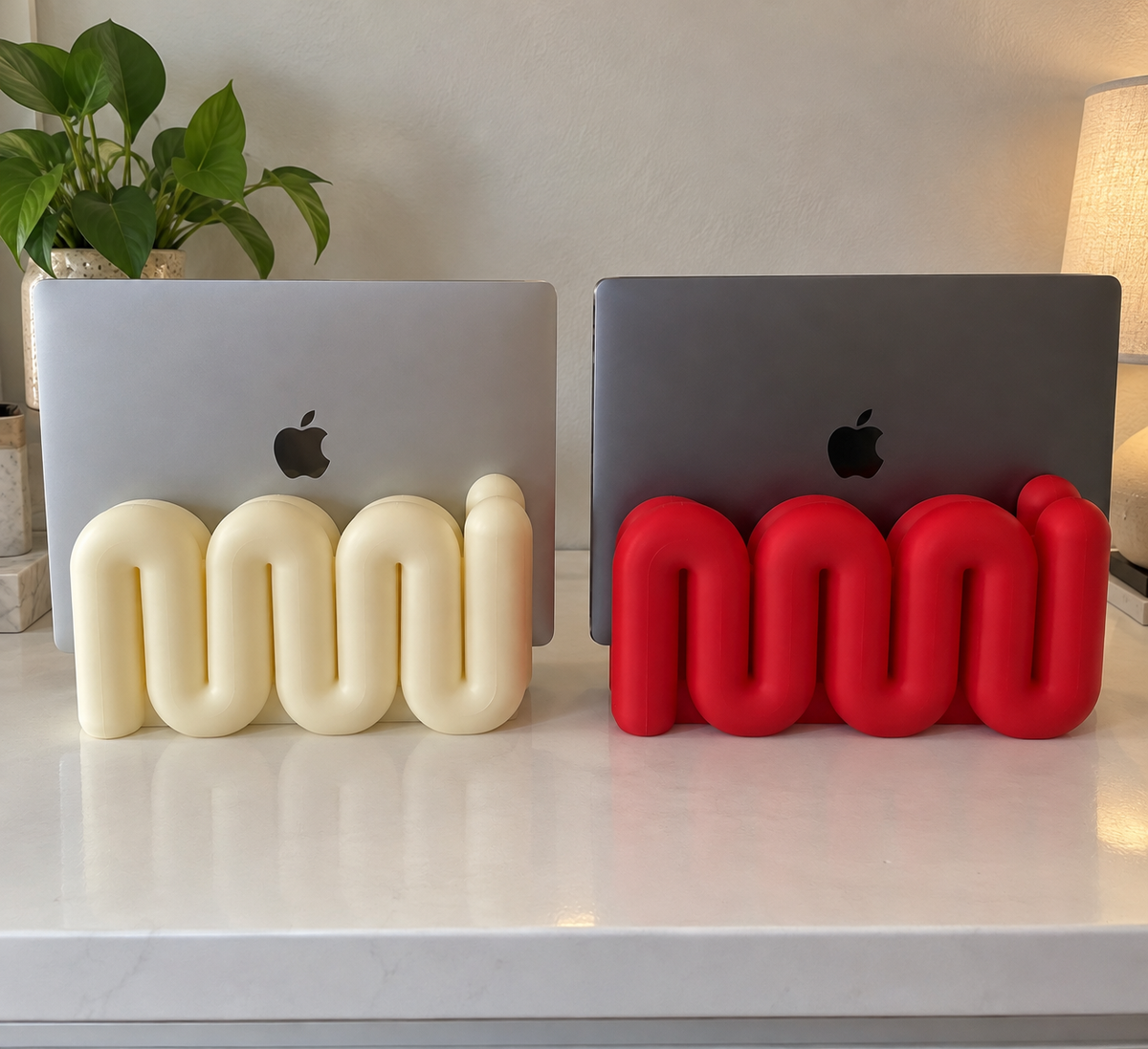 Wavy MacBook Stand – Vertical Laptop Holder