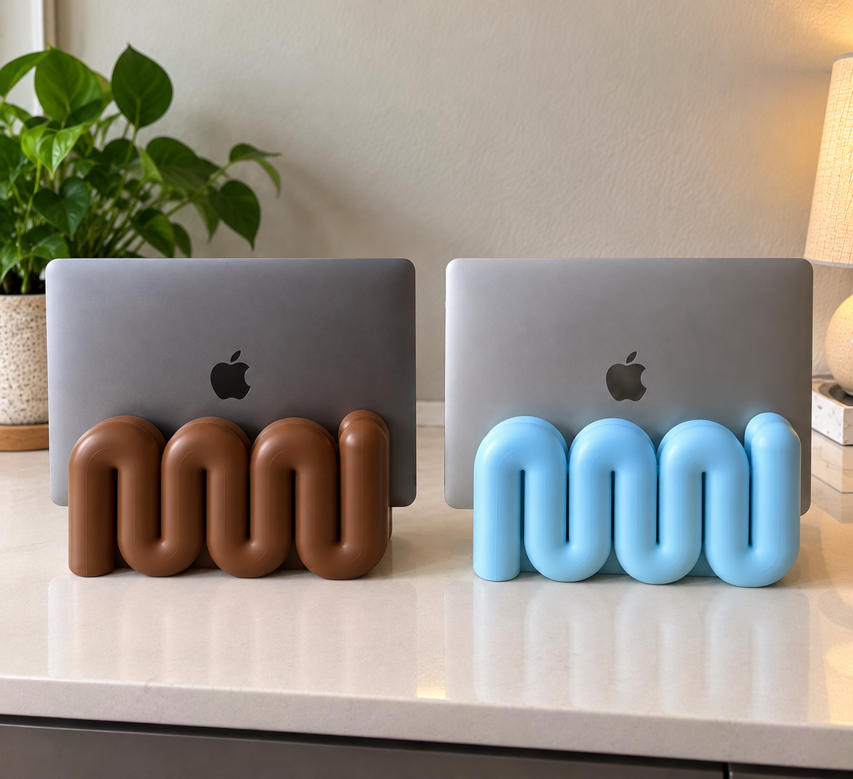 Wavy MacBook Stand – Vertical Laptop Holder