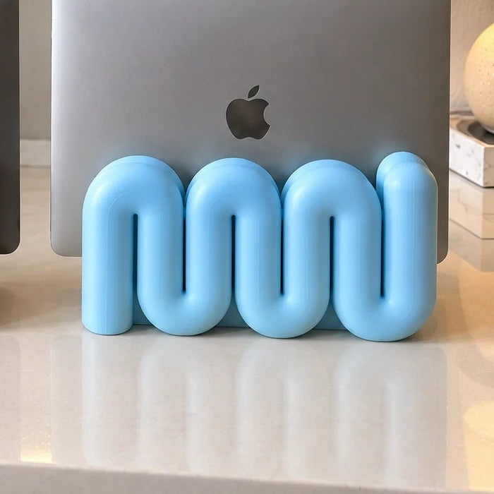 Wavy MacBook Stand in Blue