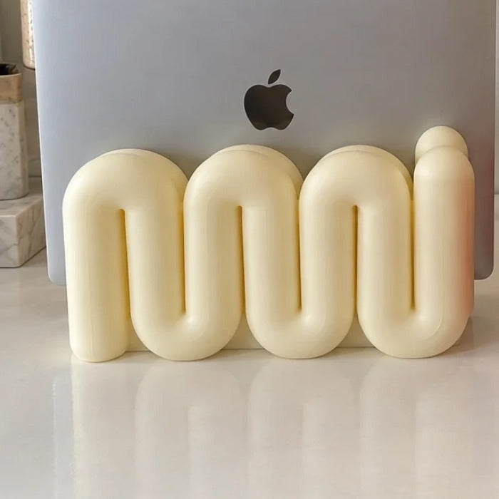 Wavy MacBook Stand in Cream