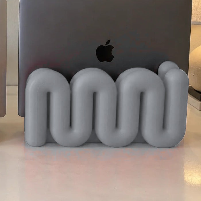 Wavy MacBook Stand in Grey