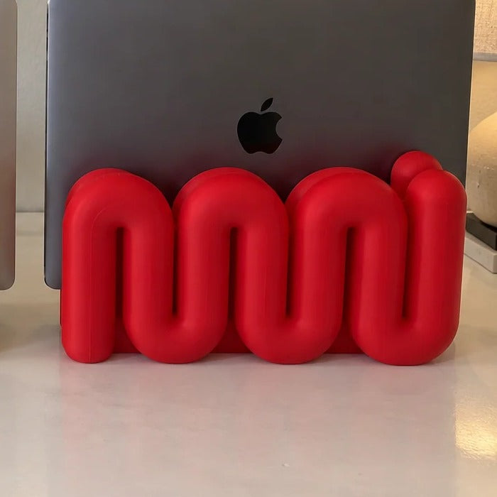 Wavy MacBook Stand in Red