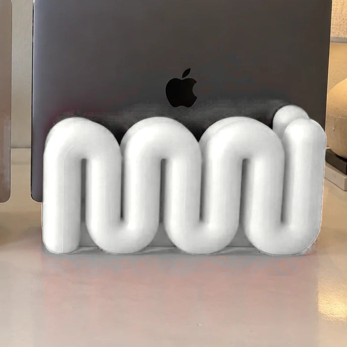 Wavy MacBook Stand in White