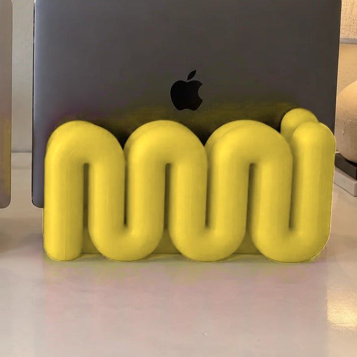 Wavy MacBook Stand in Yellow